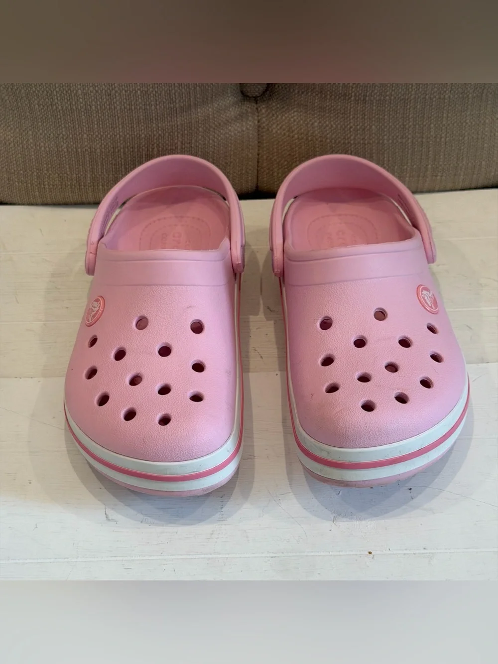 Crocs Crocband Clog Shoes, Pearl Pink Kids Classic Clog C 13 Light Pin